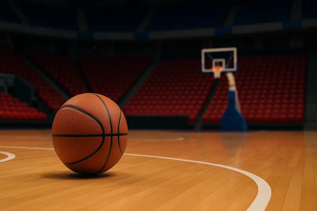 Koszykówka na parkiecie hali sportowej podczas EuroBasket 2025