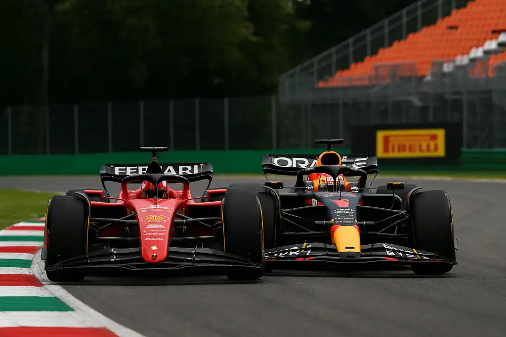 Formuła 1 GP Włoch 2025 – Ferrari i Red Bull Racing na torze Monza podczas rywalizacji