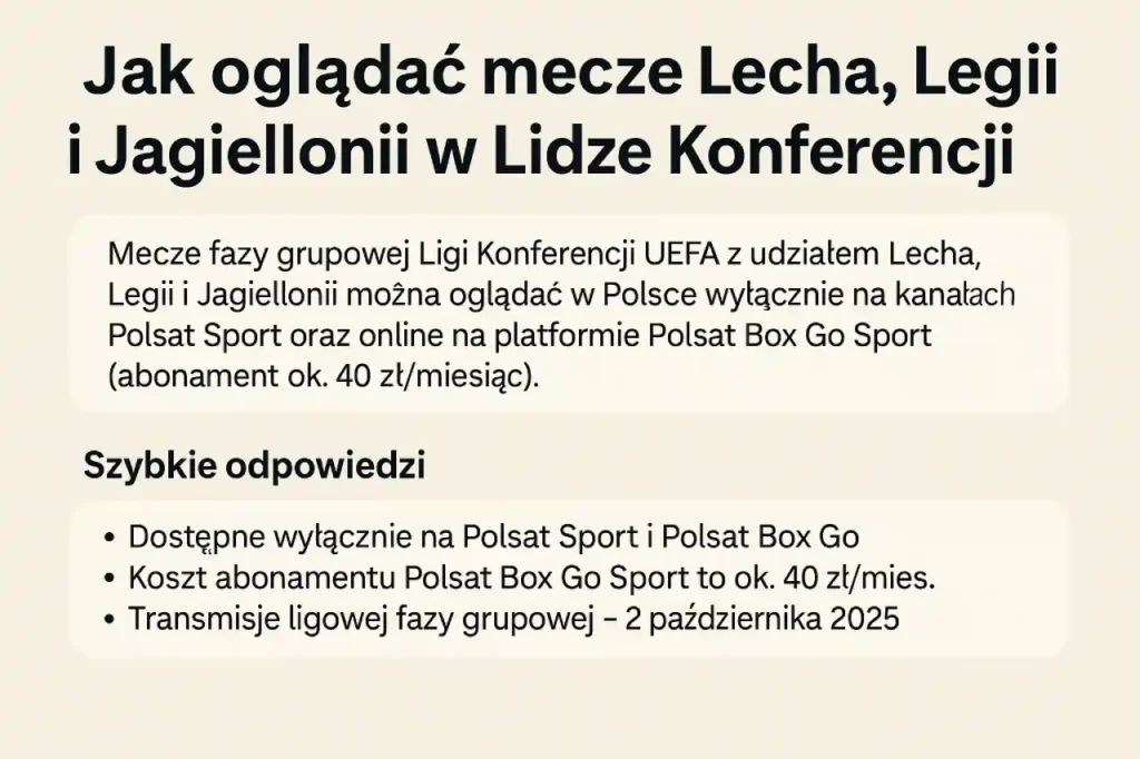 Piłkarskie spotkanie na stadionie podczas Ligi Konferencji UEFA 2025 – dynamiczna akcja na murawie, bez widocznych logotypów i napisów