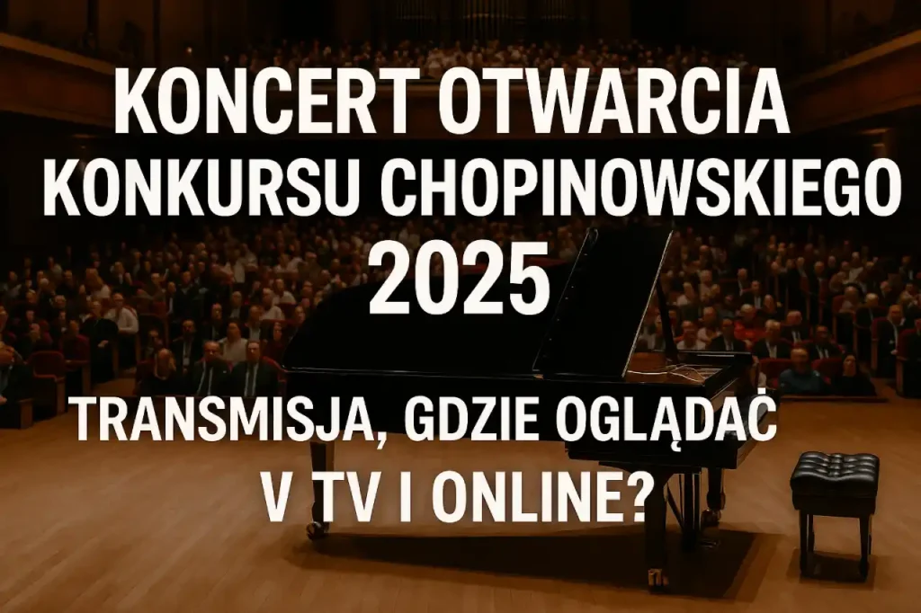 Koncert Otwarcia Konkursu Chopinowskiego 2025 – widok fortepianu na scenie Filharmonii Narodowej w Warszawie